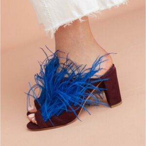 Charlotte Stone Fara Feathered Mules